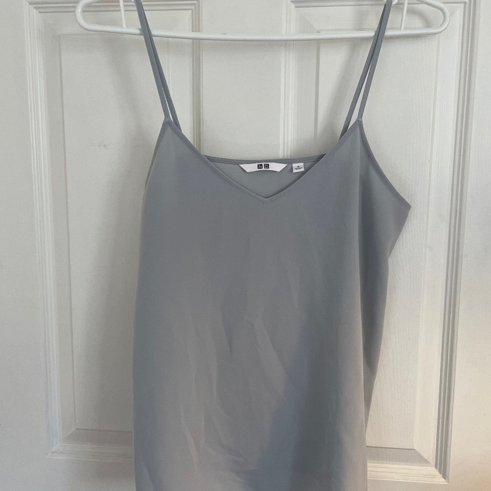 Relaxed fit blue tank top